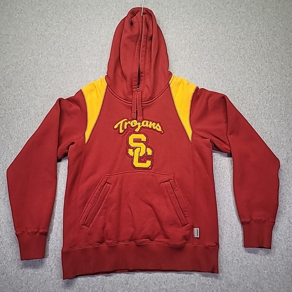 Vintage Nike NCAA USC Trojans‎ Authentic Team Hoodie Men's Size Small Y2K Swoosh